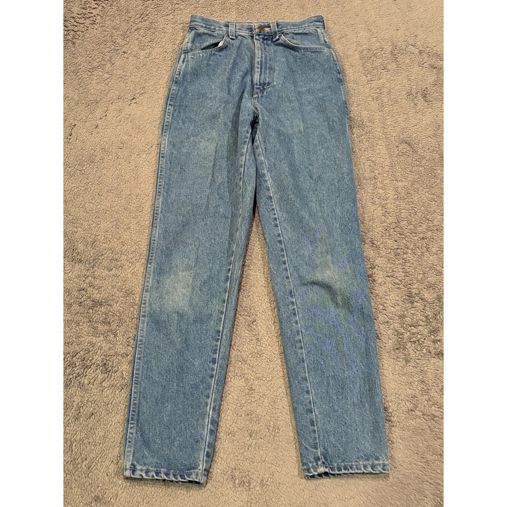 Vintage Rustler Jeans Womens 8 AVG Made in USA Denim 100% Cotton Light Wash Mom